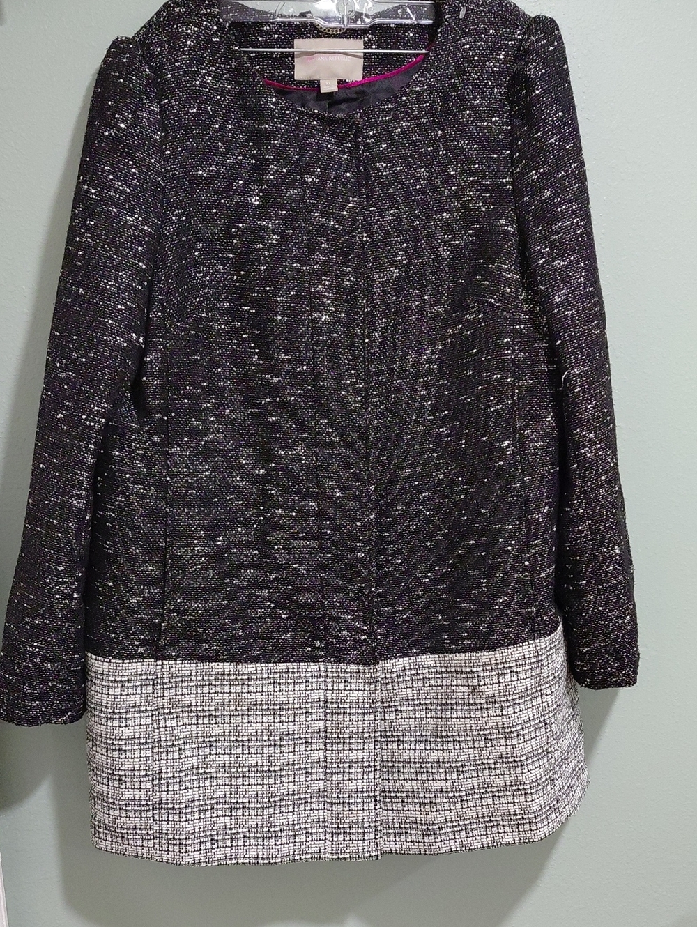 Banana Republic Tweed Blazer in Black & White Size XL Like New